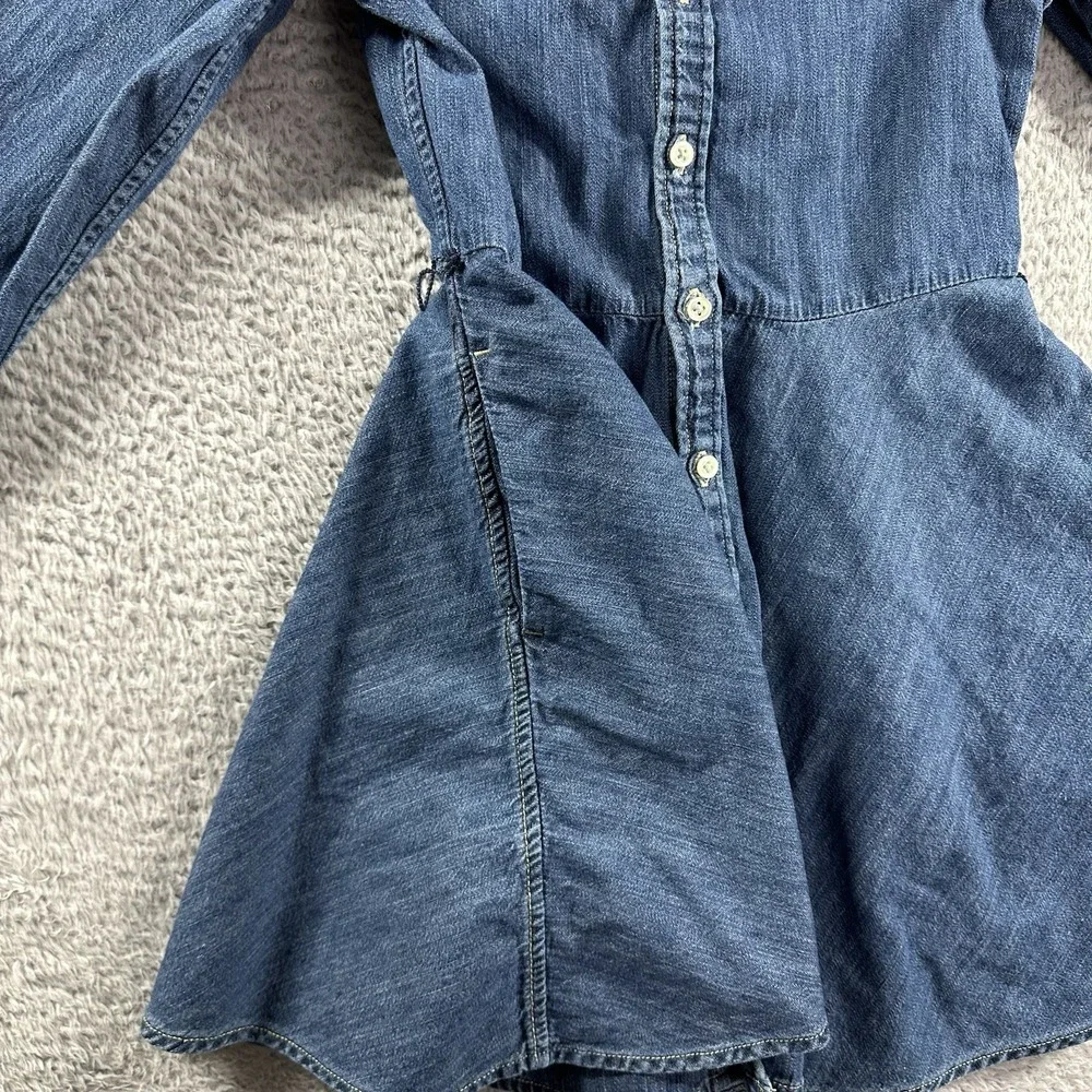 Polo Ralph Lauren Denim Shirt Dress A Line Youth‎ Girls 6 Flowy Pockets